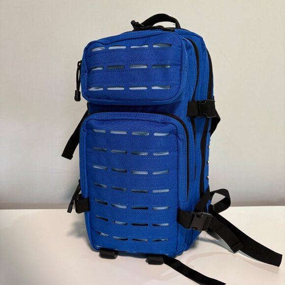25L Blue Tactical Backpack With Adjustable Straps & Multiple Compartments - Picture 4 of 9